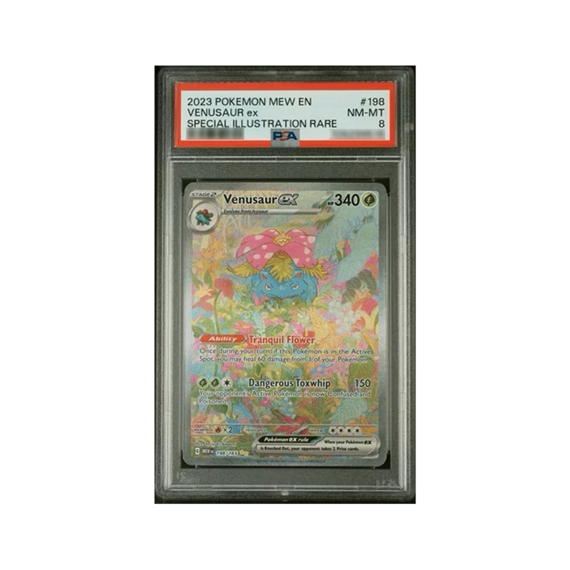 PSA 8 - 2023 Pokémon Mew & Venusaur ex Special Illustration Rare #198