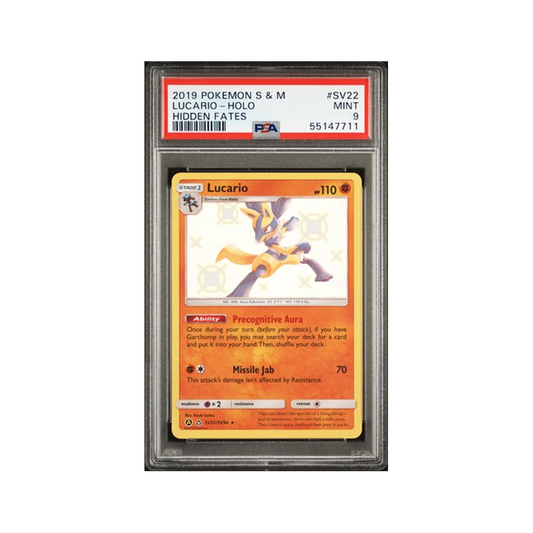 Lucario Holo - Pokémon Sun & Moon Hidden Fates SV22