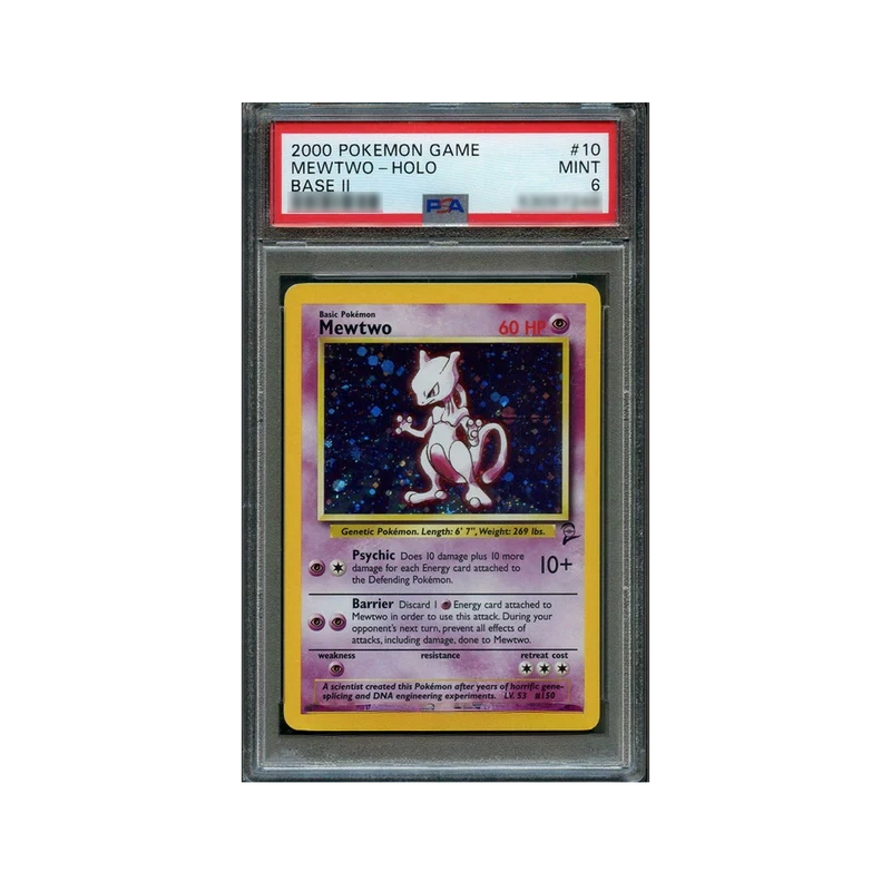 PSA 6 - 2000 Pokémon Mewtwo Holo (Base Set 2) #10