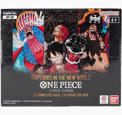 TCG Fabrik ONE PIECE OP-09 Booster Box English, 24 Packs Factory Sealed, Four Emperors Cards - Walmart.com